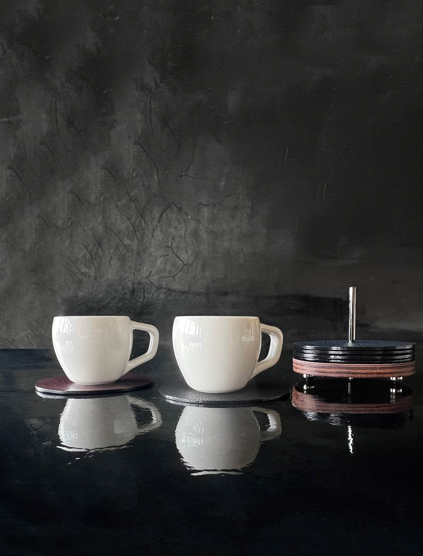 Coaster Stands set / Genuine leather