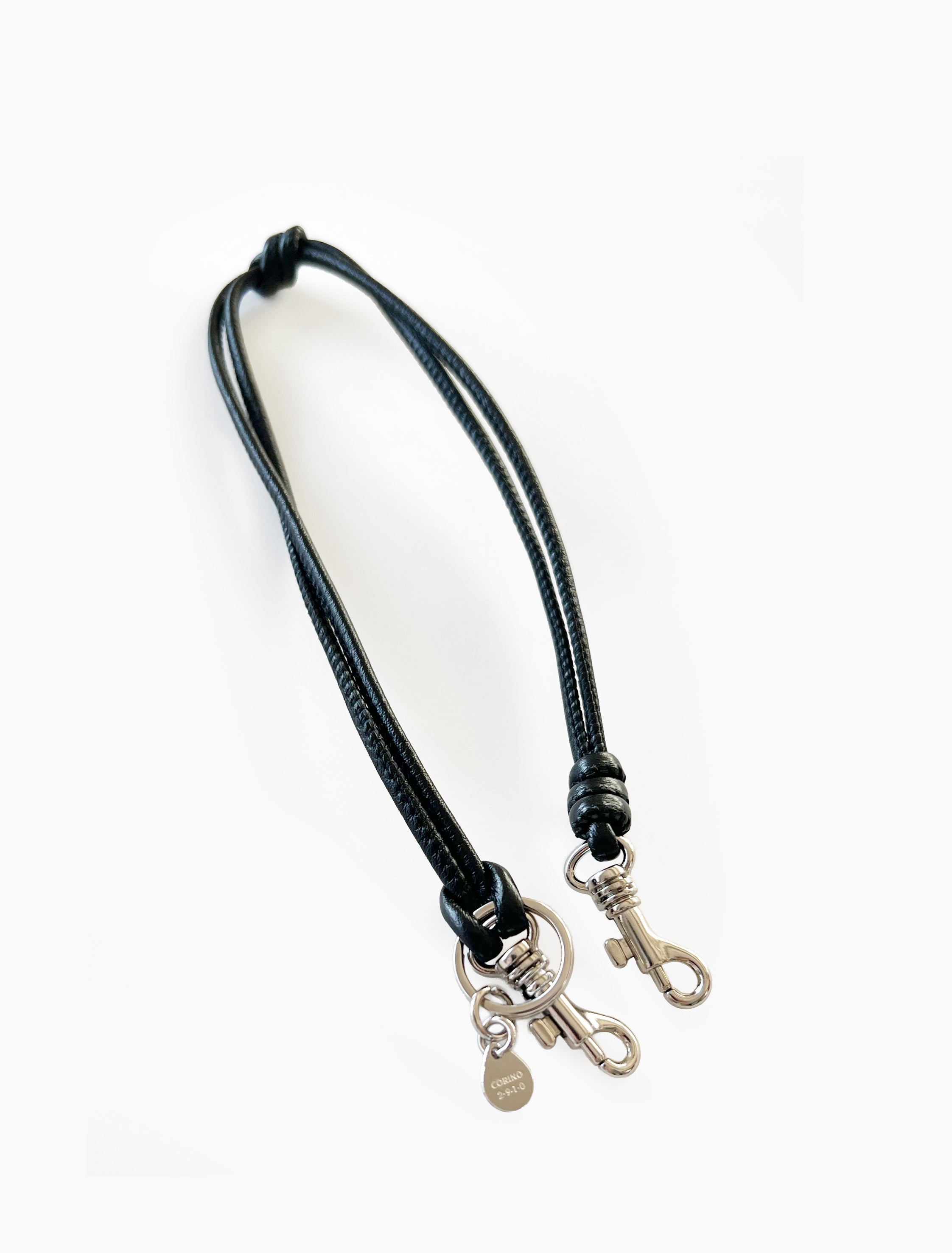 WRIST-STRAP｜LEATHER｜BLACK｜DOUBLE