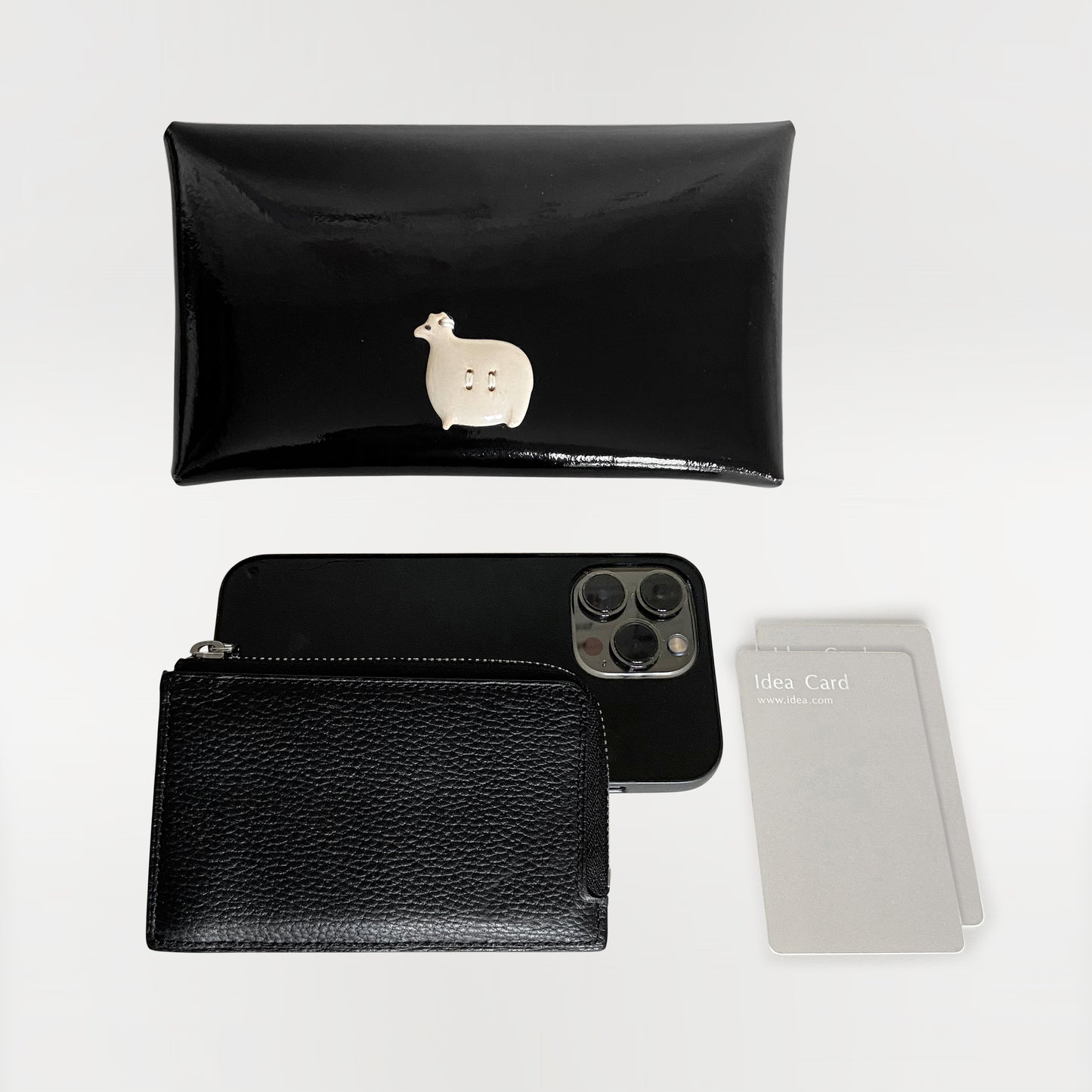 SPLIT-LEATHER POUCH｜with card pocket
