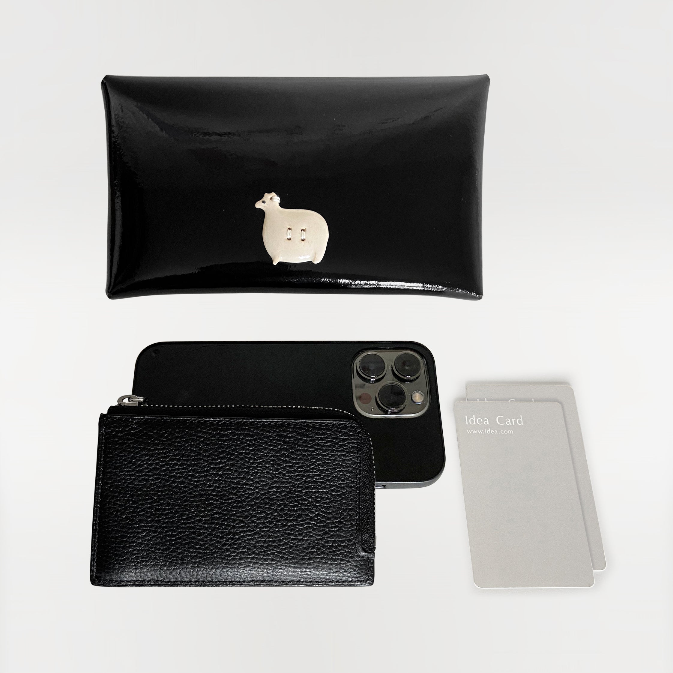 SPLIT-LEATHER POUCH｜with card pocket