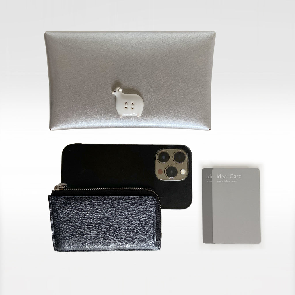SPLIT-LEATHER POUCH｜with card pocket