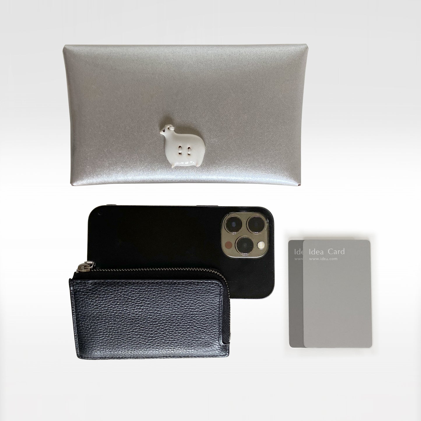 SPLIT-LEATHER POUCH｜with card pocket