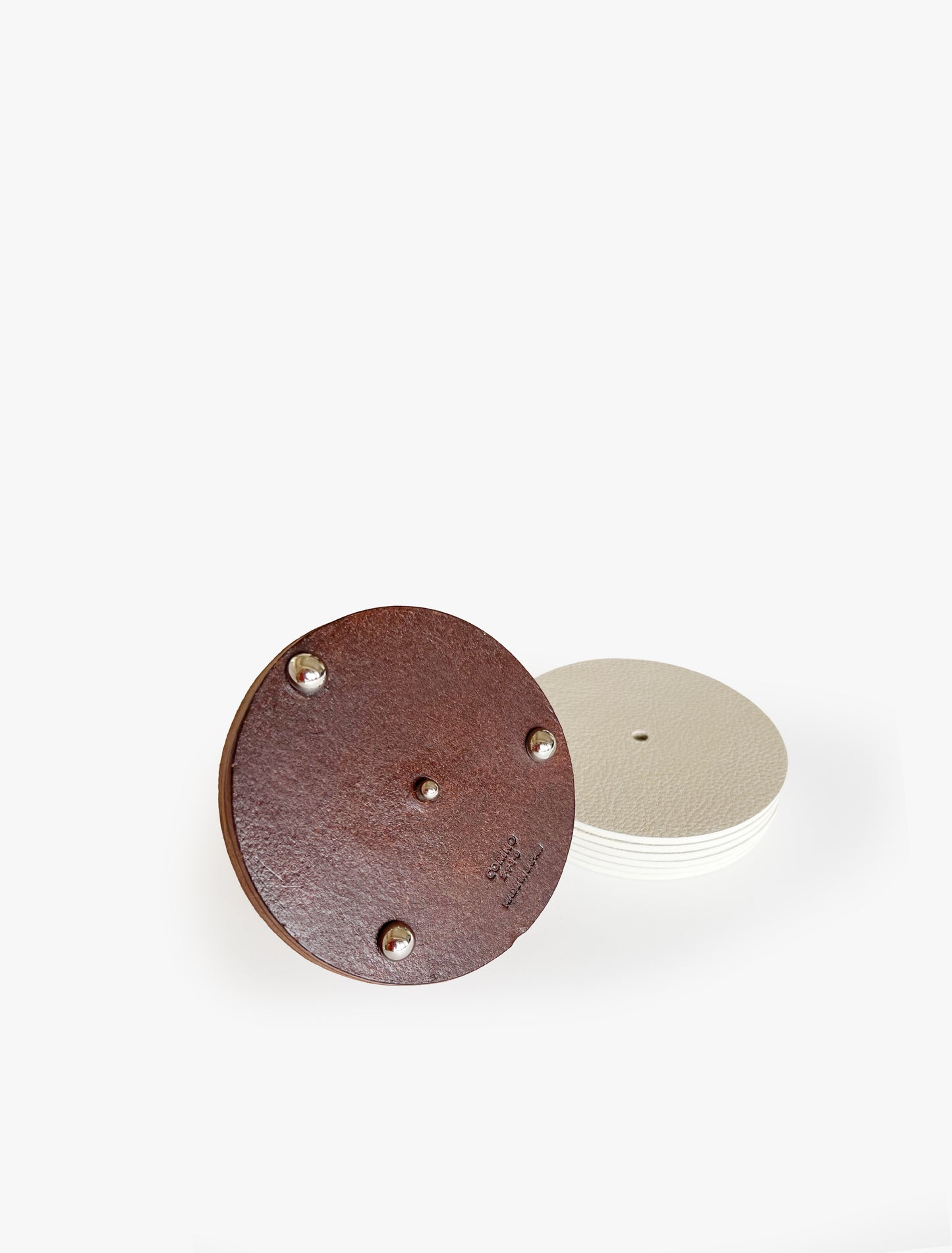 Coaster Stands set / Genuine leather