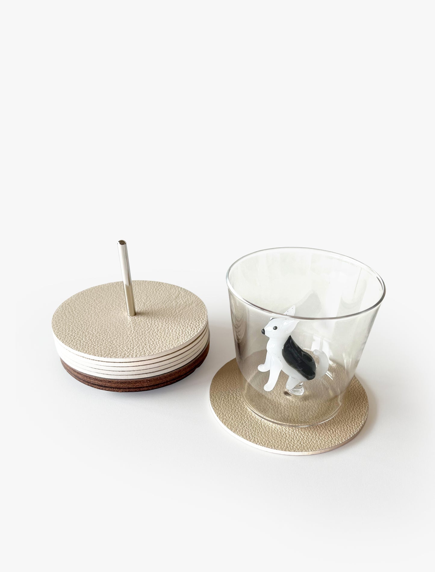 Coaster Stands set / Genuine leather